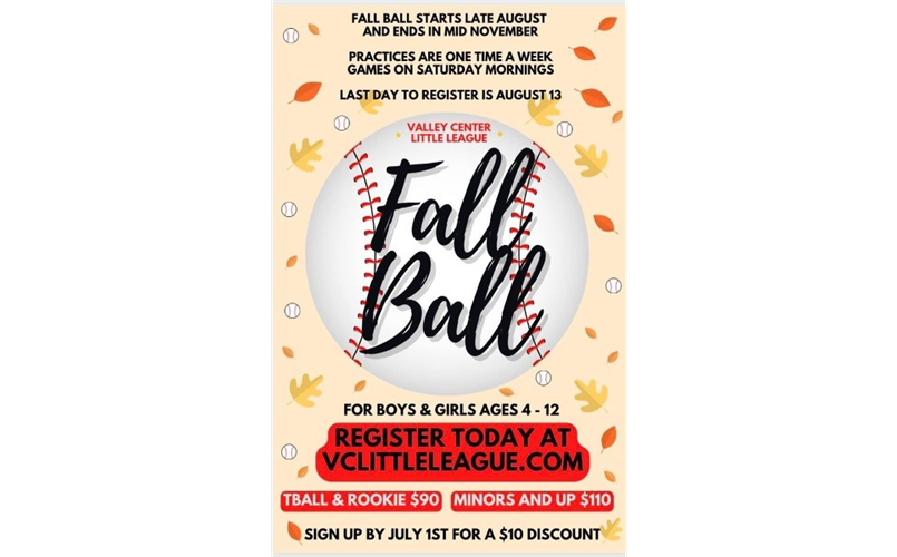 2022 Fall Ball Registration Now Open 